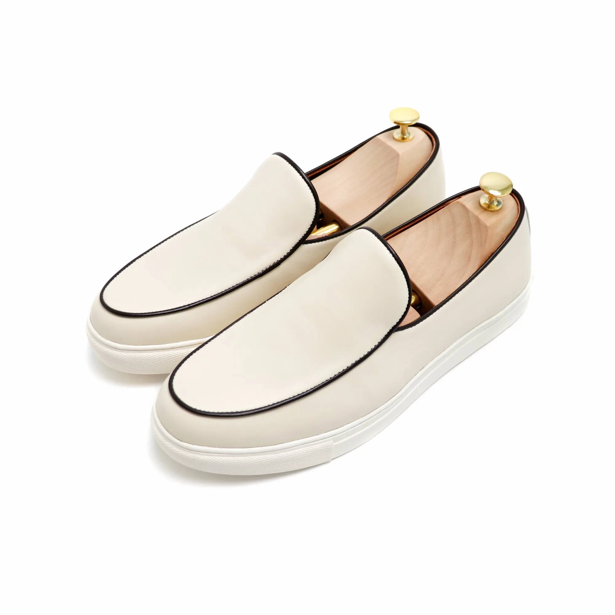 Bruges Belgian Slip On Off White