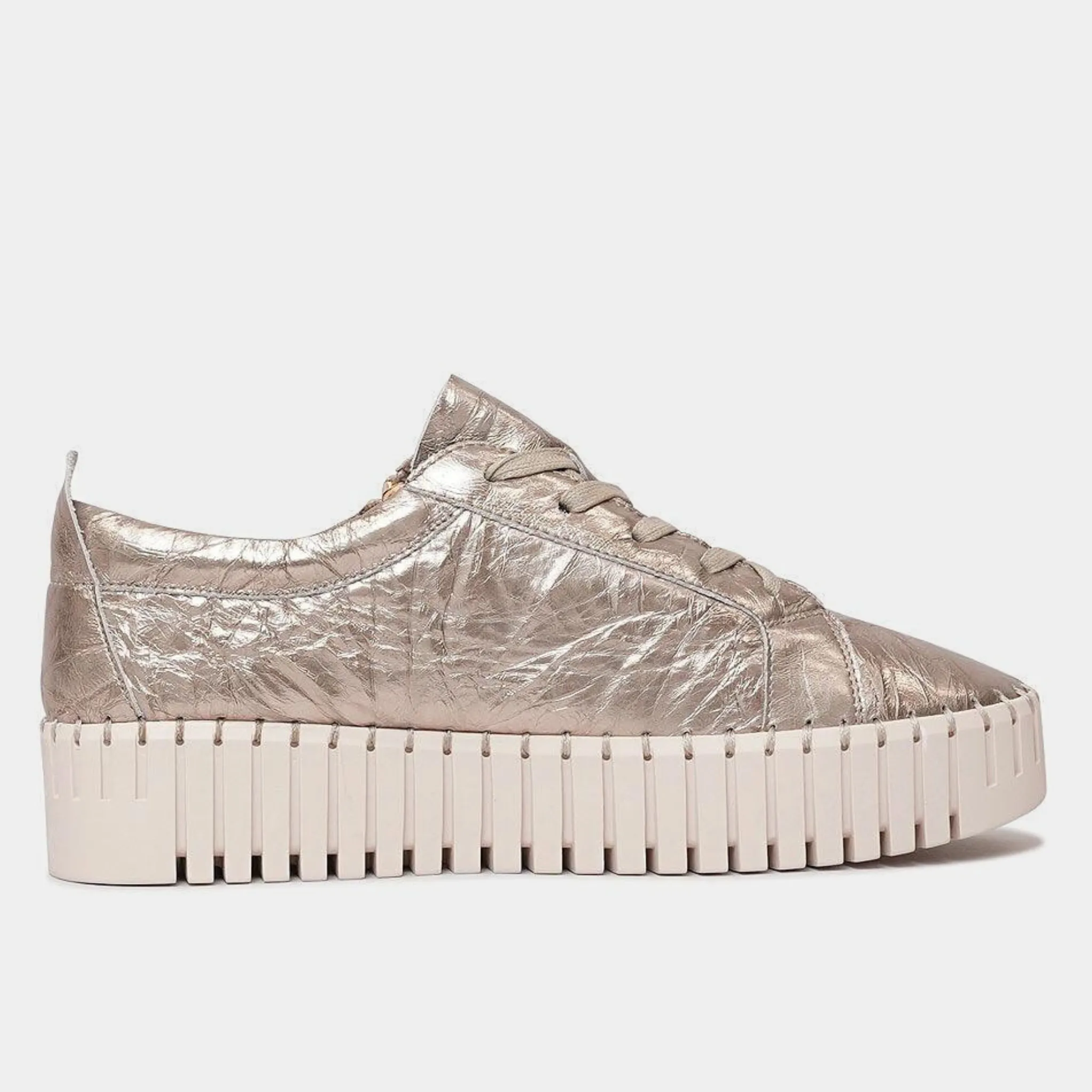 Bump Champagne Shine Leather Sneakers