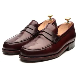 Burgundy Cordovan Leather Loafers UK 6