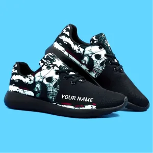 Buy One Get One Black Color Personalized Skull Sneaker Comfortable Shoe,0200