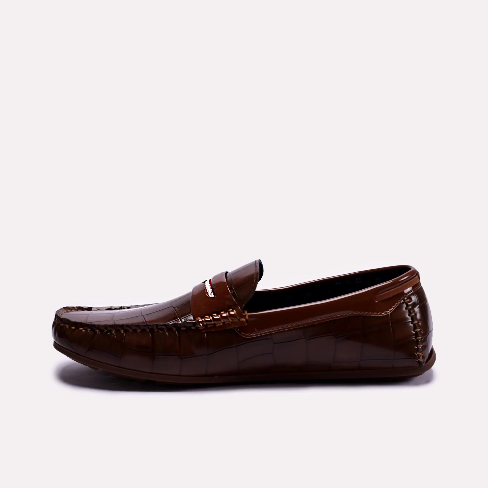 Byers Brown Glossy Loafers 0130783