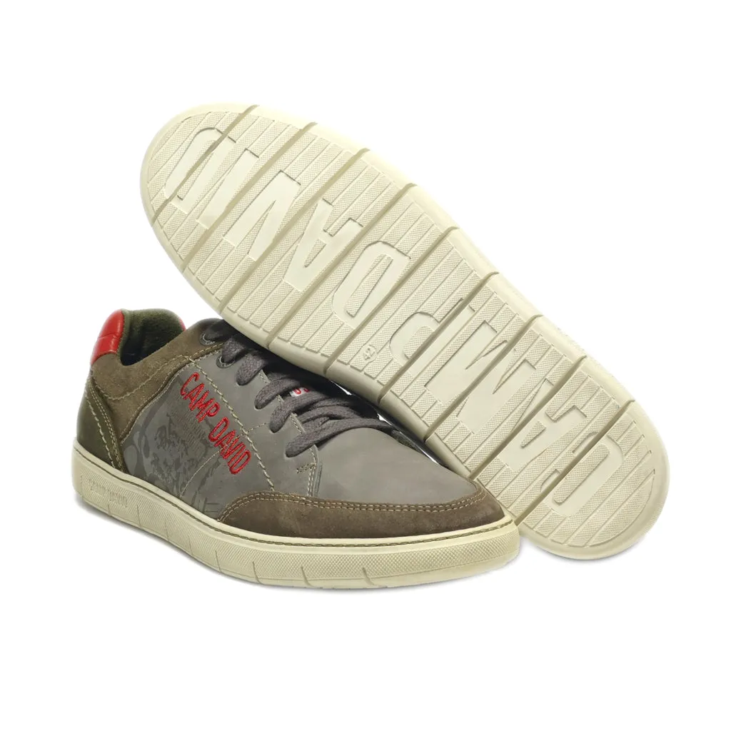 Camp David Low-Top Sneakers Leather Green Colour For Men