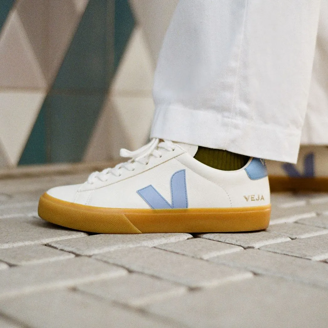 Campo Chromefree Leather Trainer - Extra White Aqua