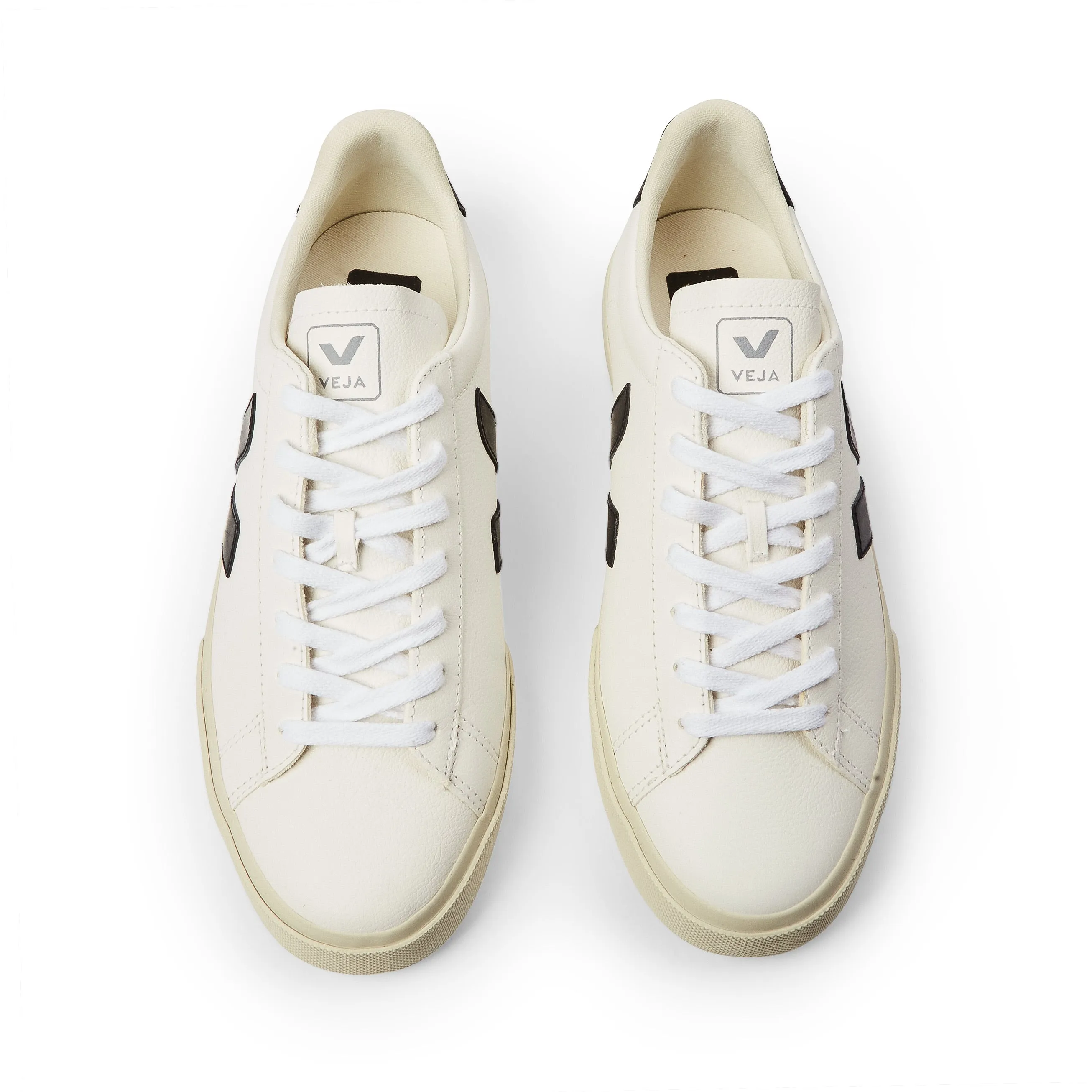 Campo Chromefree Leather Trainer - Extra White / Black