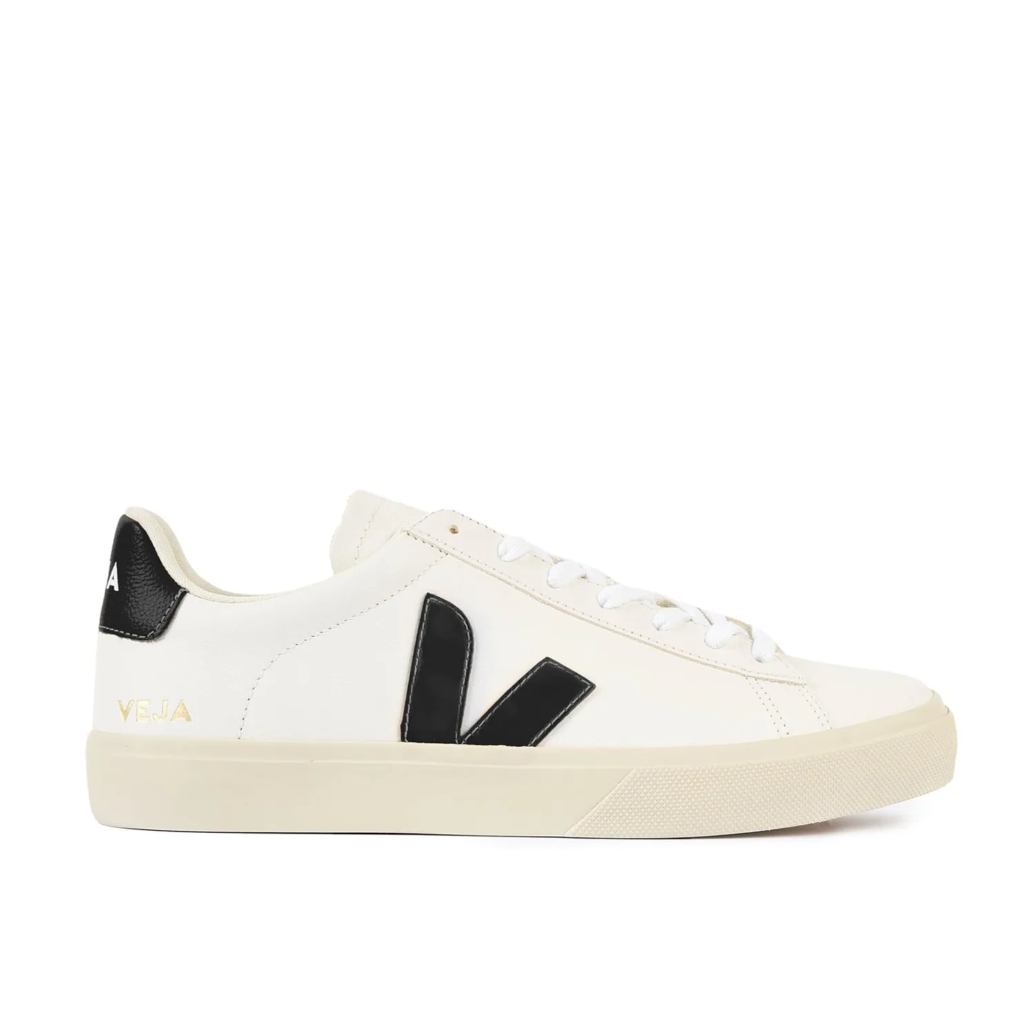 Campo Chromefree Leather Trainer - Extra White / Black