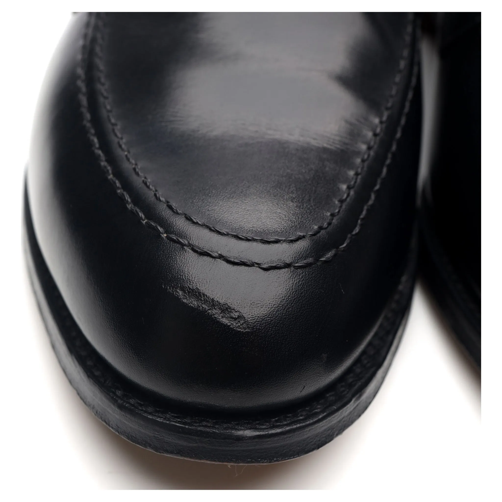 'Cannon' Black Leather Loafers UK 10 F