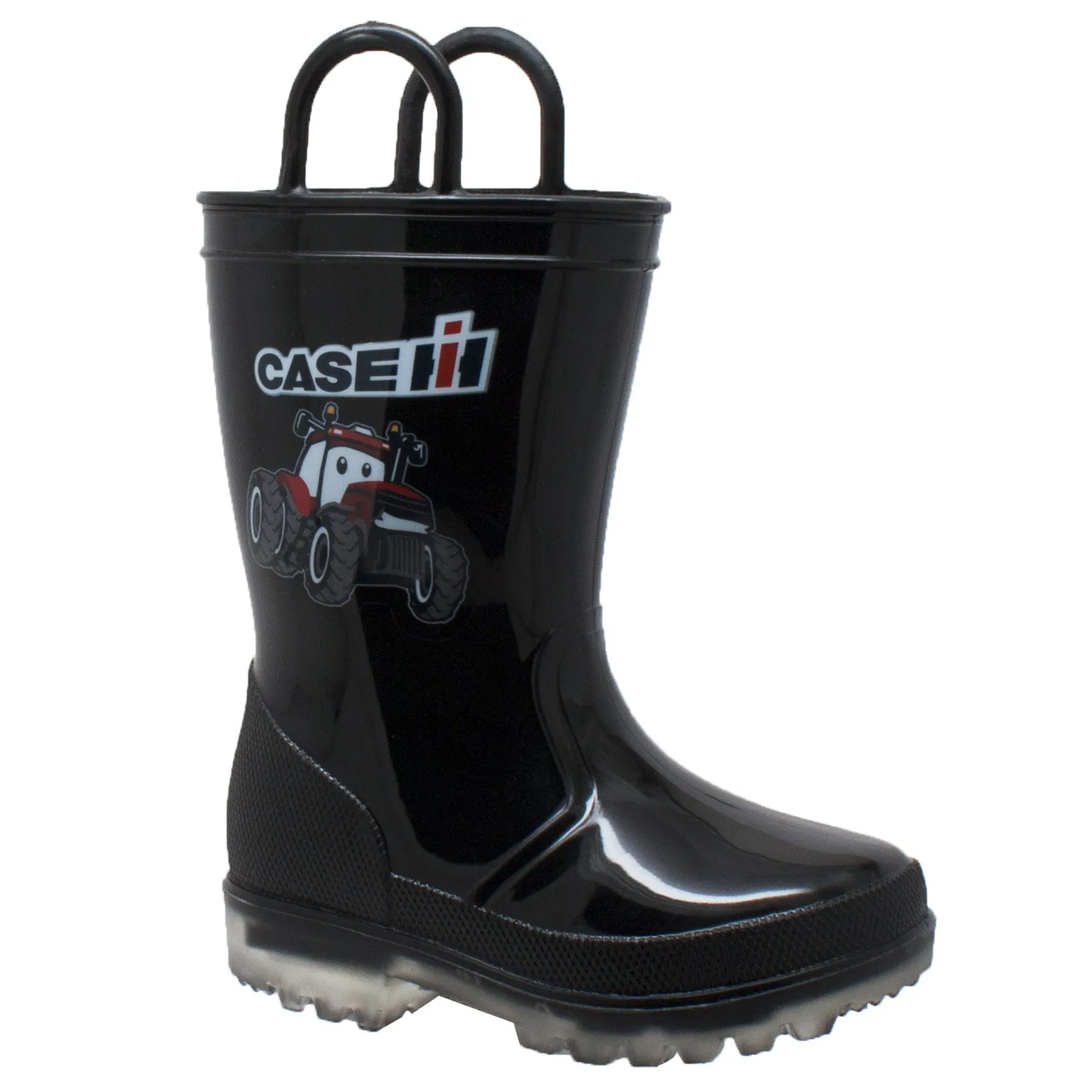 Children's PVC Boot with Light-Up Outsole Black - CI-4008