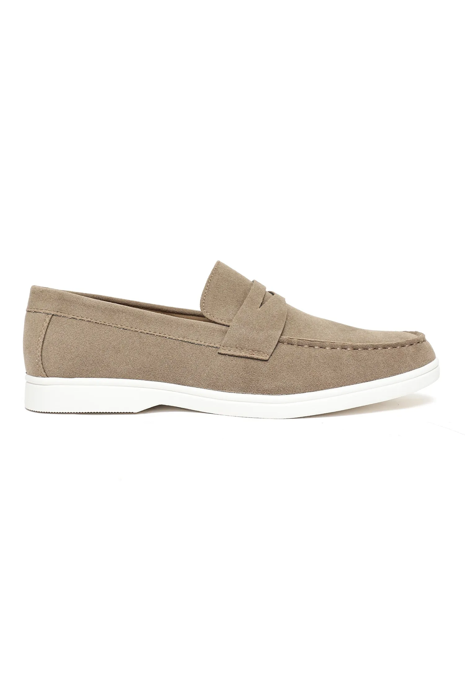 CLASSIC SUEDE PENNY LOAFERS-KHAKI