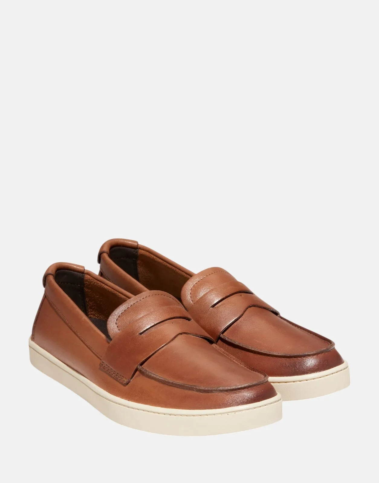 Cole Haan Pinch Weekender Penny Loafers Tan Angora