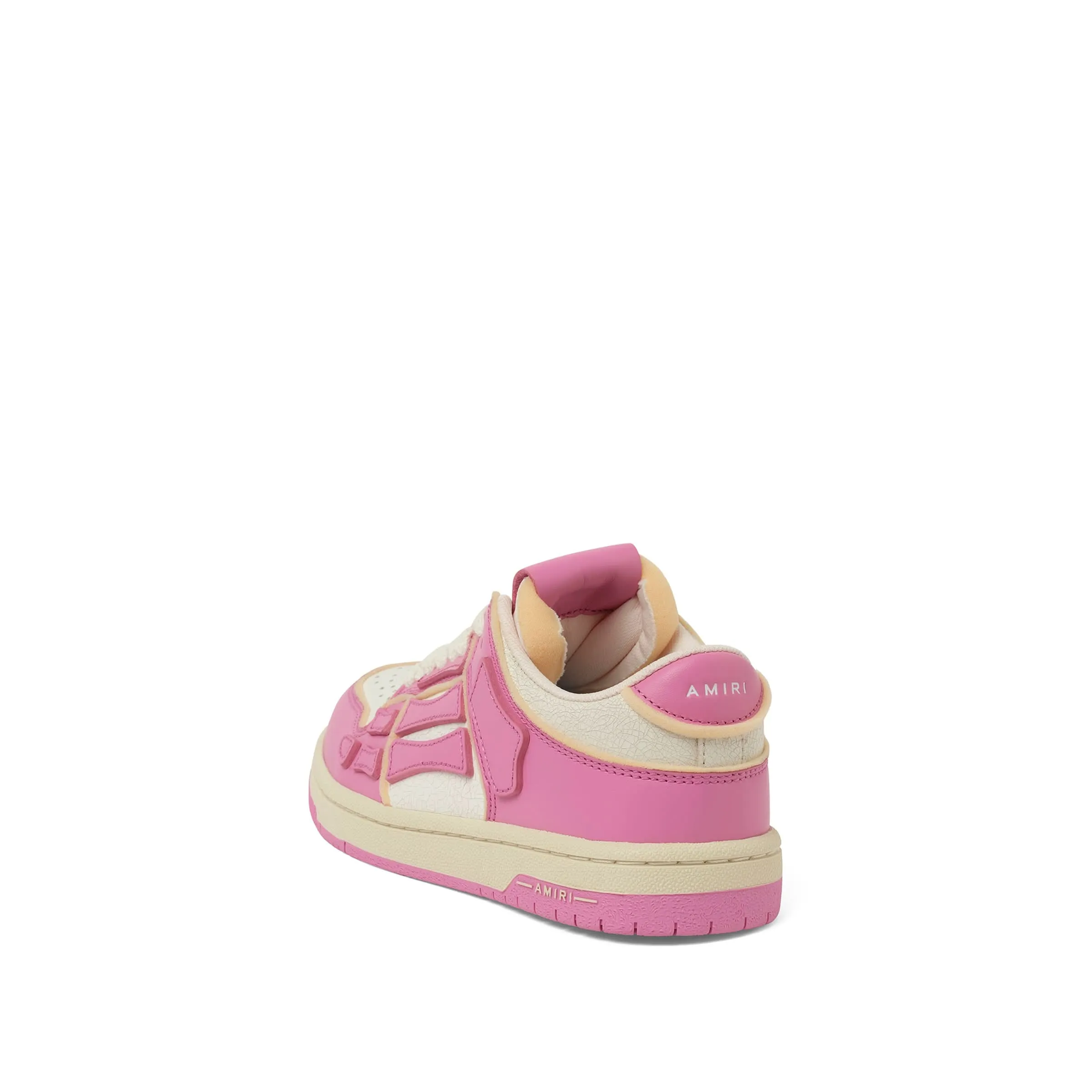 Collegiate Skeleton Sneaker in Fuchsia Pink/White