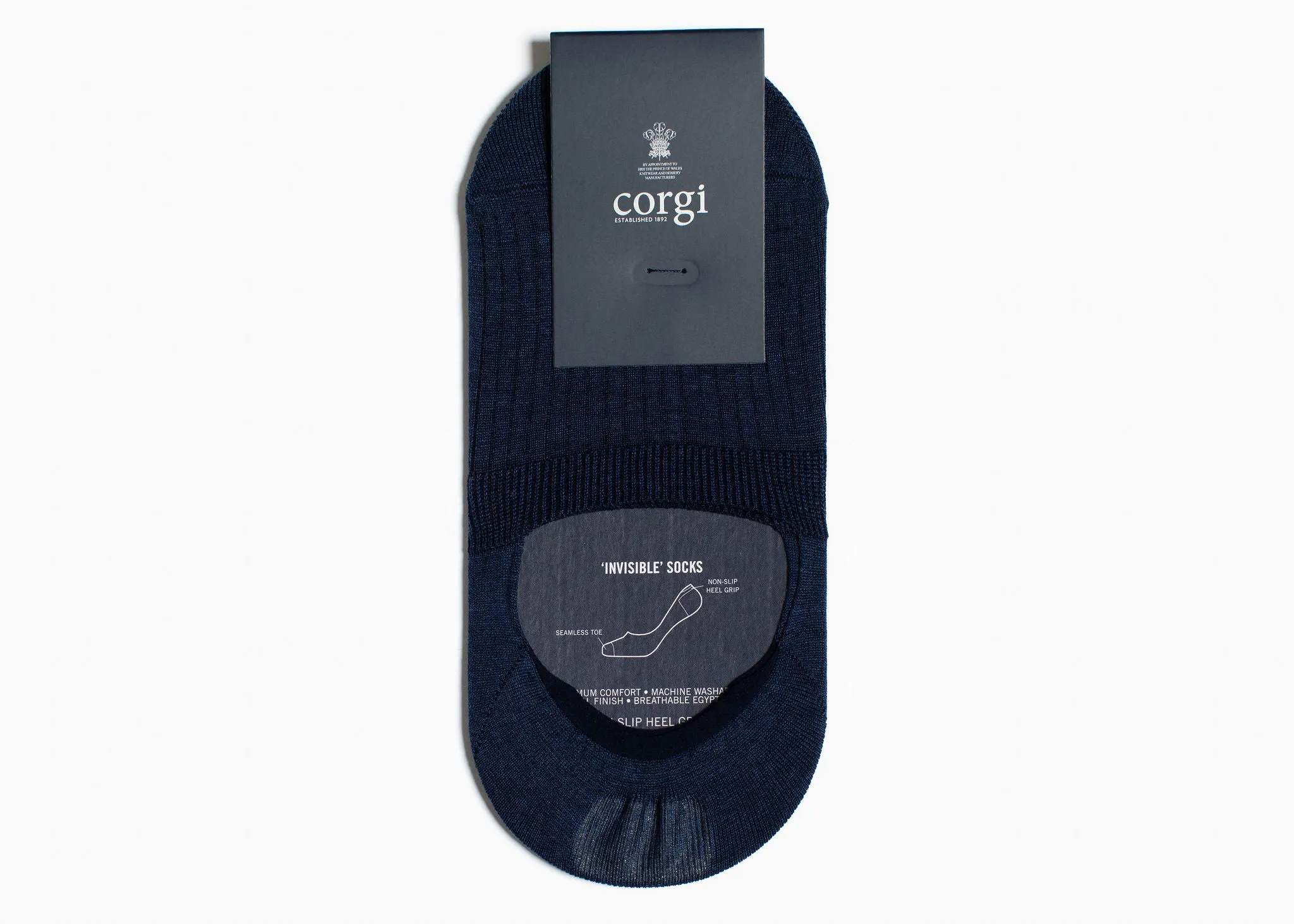 Corgi x Grant Stone Cotton No Show Sock