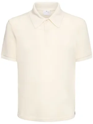 Courreges   Logo print mesh s/s polo 