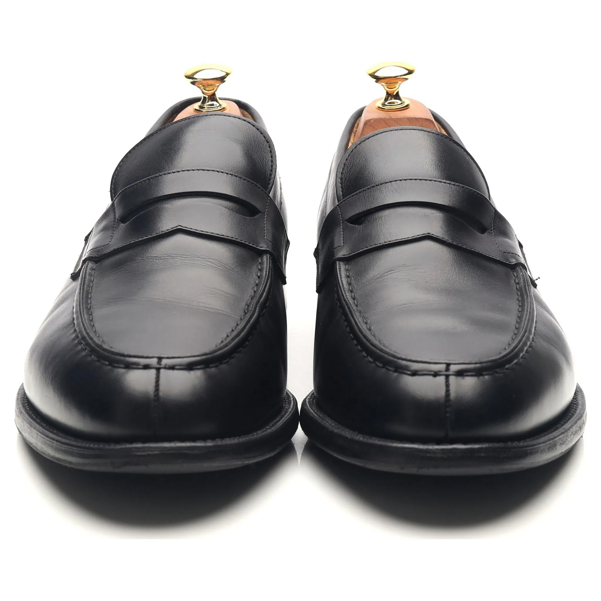 'Darwin' Black Leather Loafers UK 10.5 H