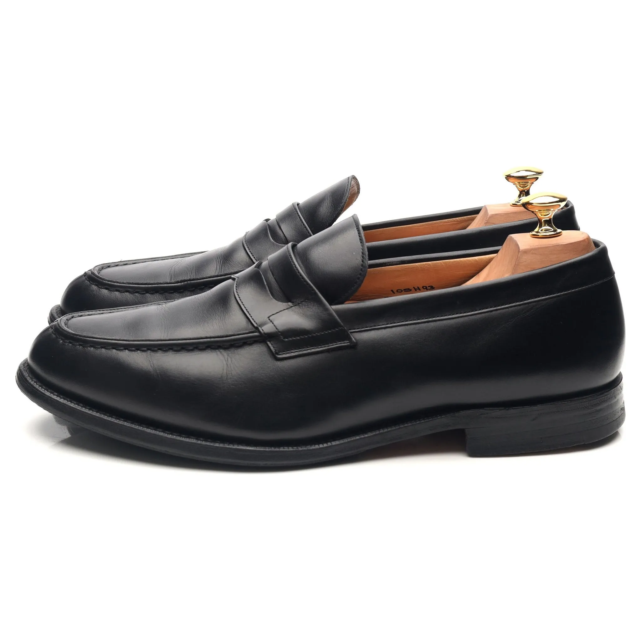 'Darwin' Black Leather Loafers UK 10.5 H