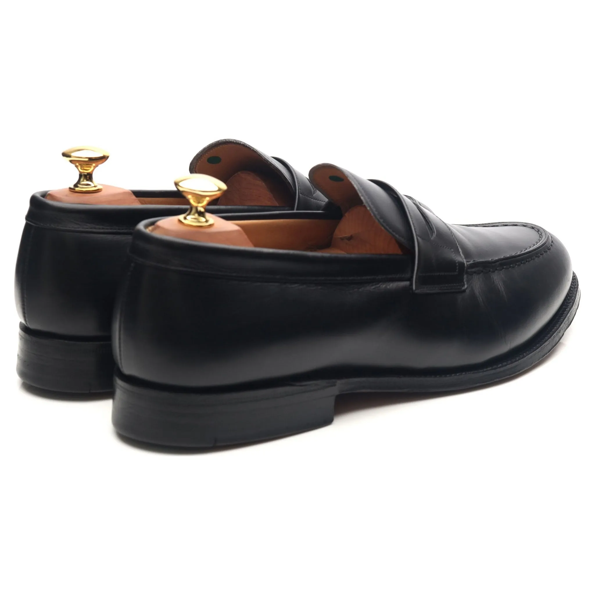 'Darwin' Black Leather Loafers UK 9.5 H