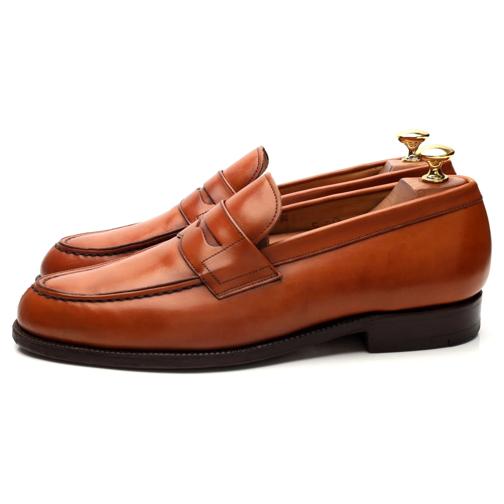 'Darwin' Tan Brown Leather Loafer UK 9 F