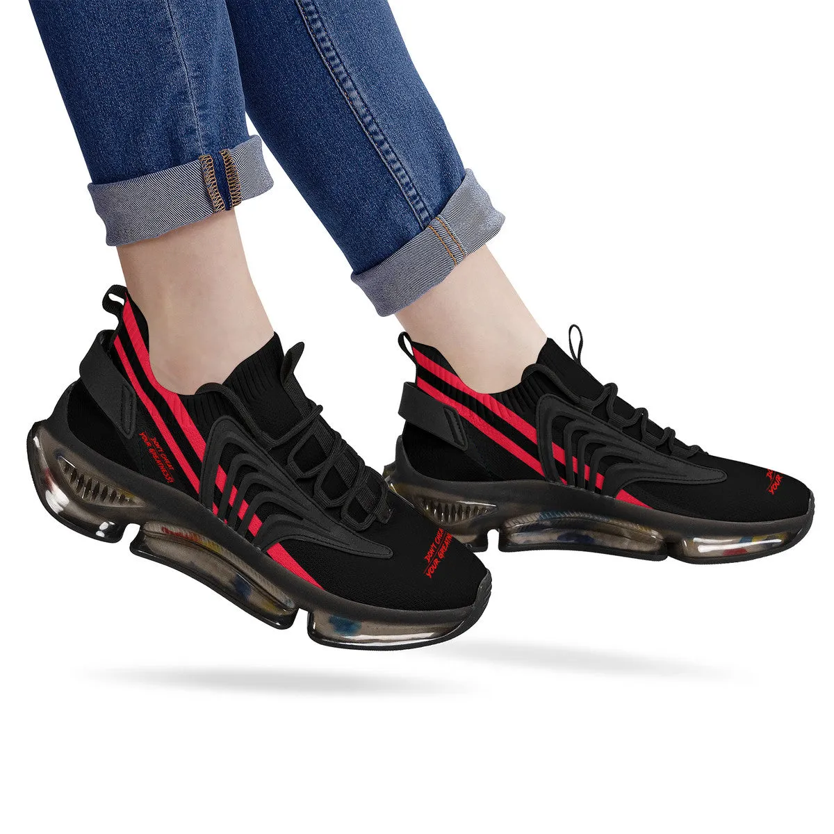 DCYG X2 Black & Red Air Max React Sneakers - Black