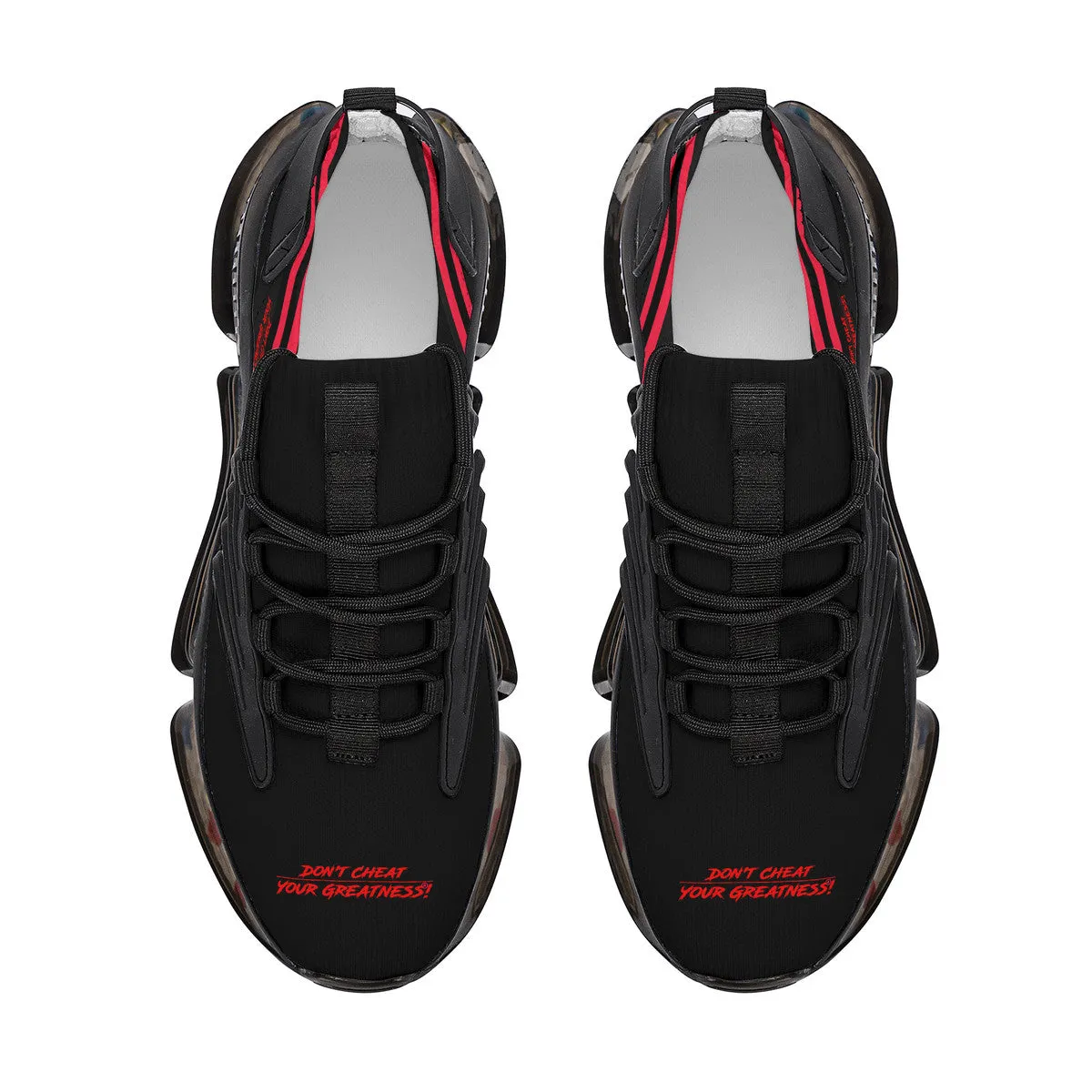 DCYG X2 Black & Red Air Max React Sneakers - Black