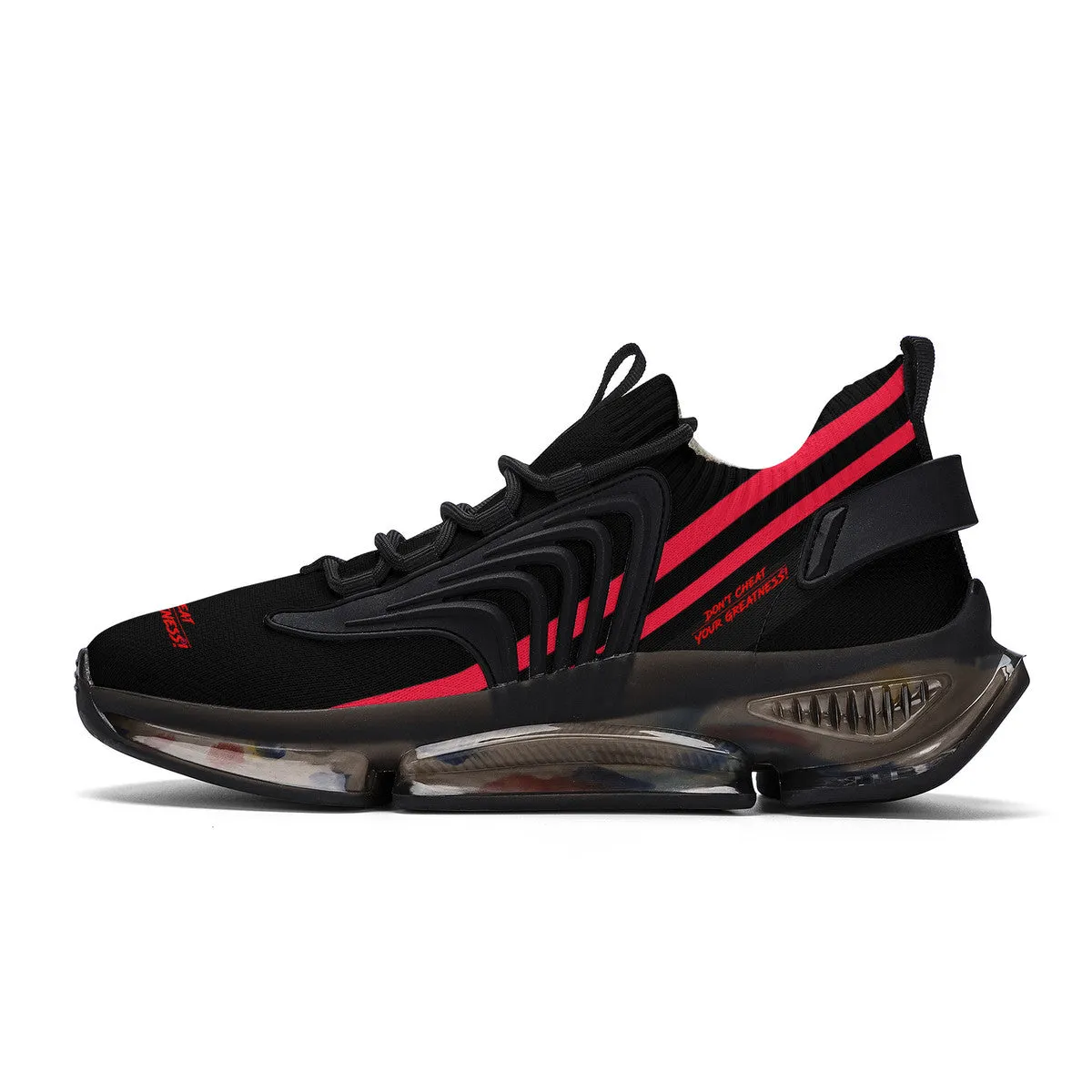 DCYG X2 Black & Red Air Max React Sneakers - Black