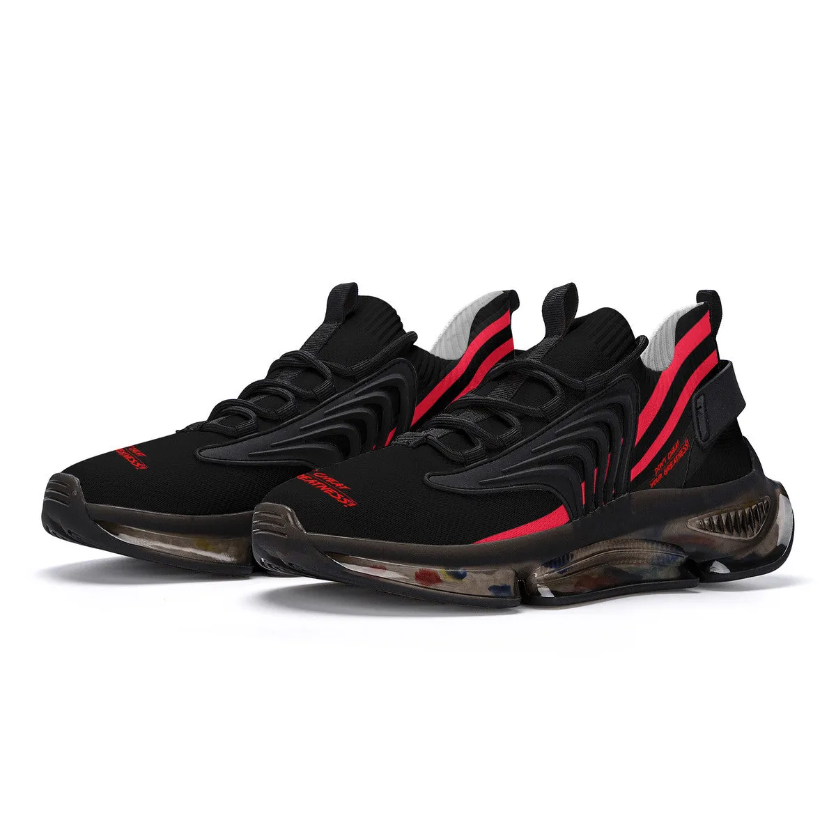 DCYG X2 Black & Red Air Max React Sneakers - Black