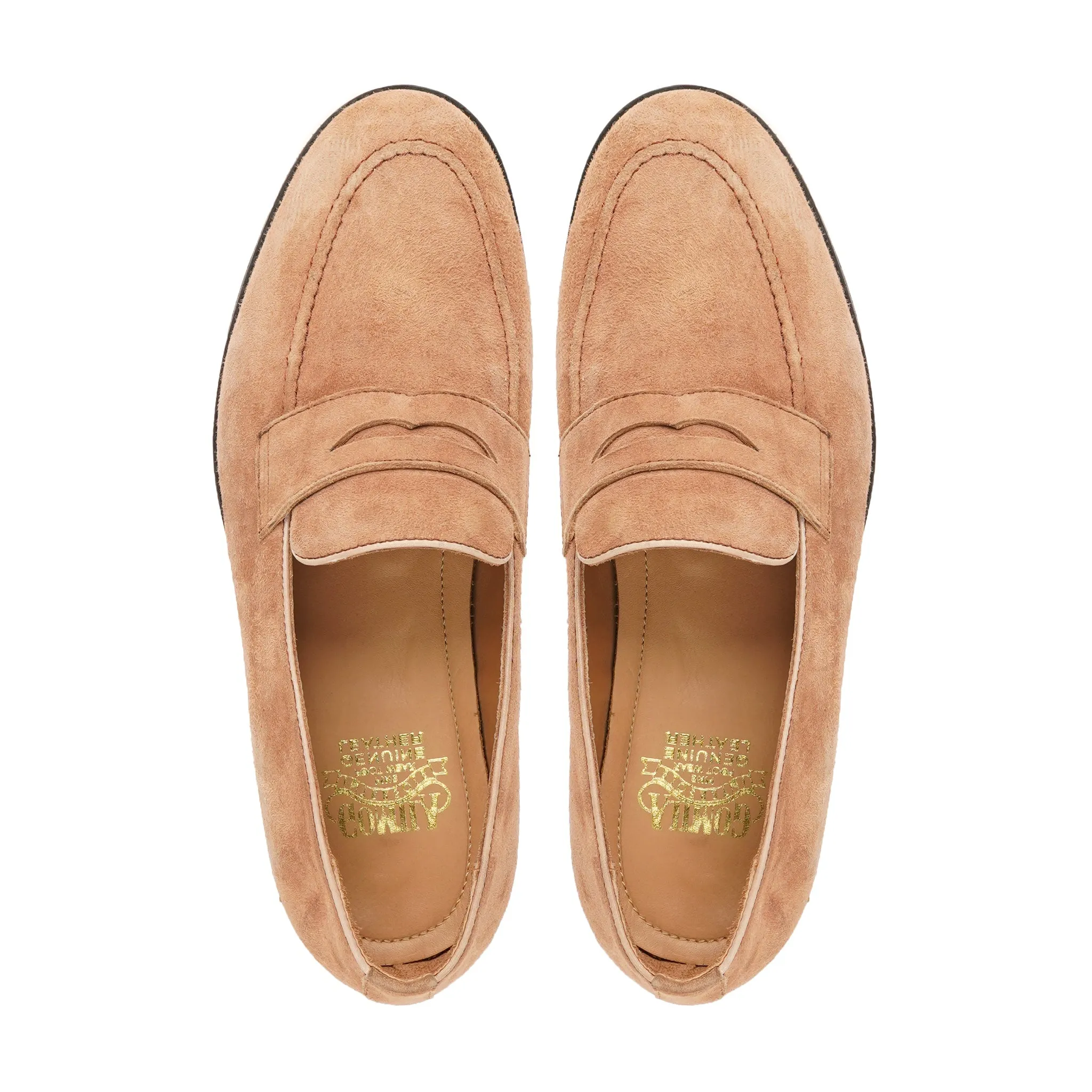 Desio - Men's Tan Kid Suede Loafer