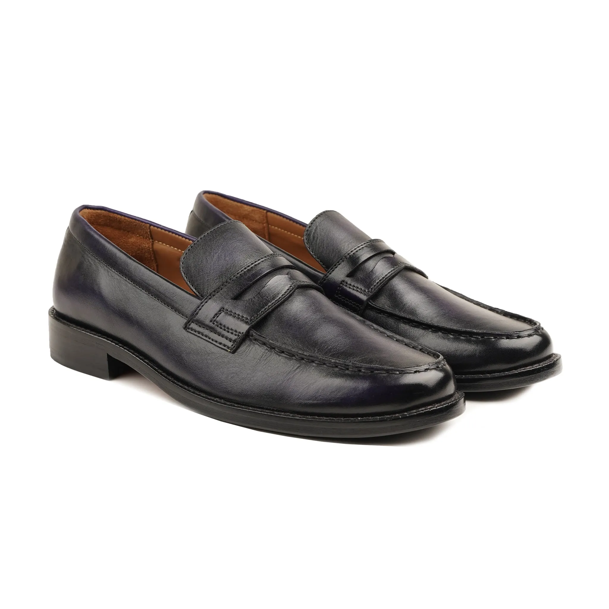 Diorsa- Men's Black Calf Leather Loafer