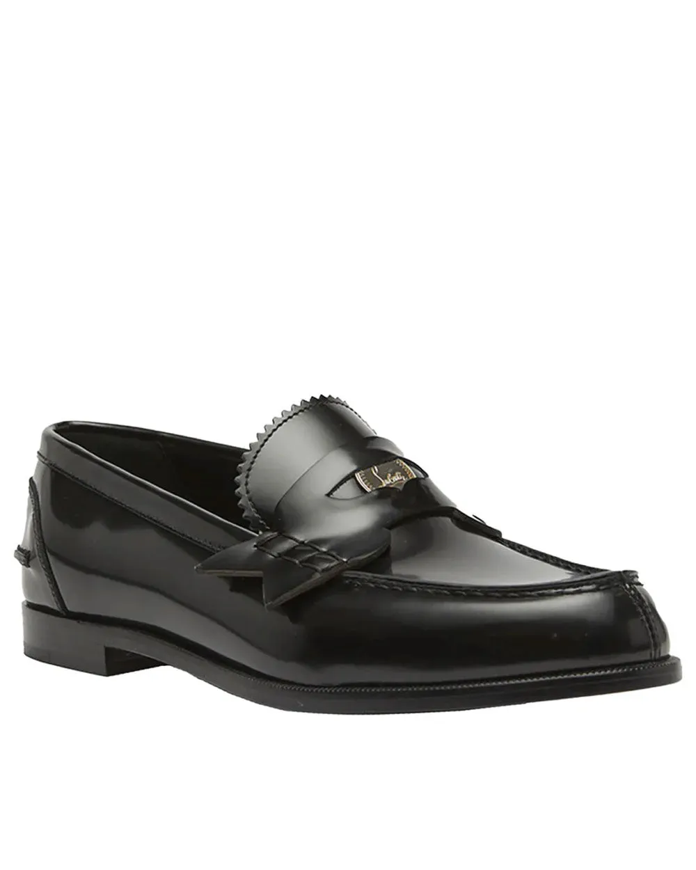 Donna Calfskin Penny Loafer in Black