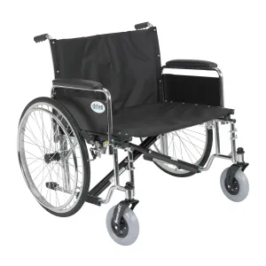 Drive Medical std28ecdfa Sentra EC Heavy Duty Extra Wide Wheelchair, Detachable Full Arms, 28" Seat