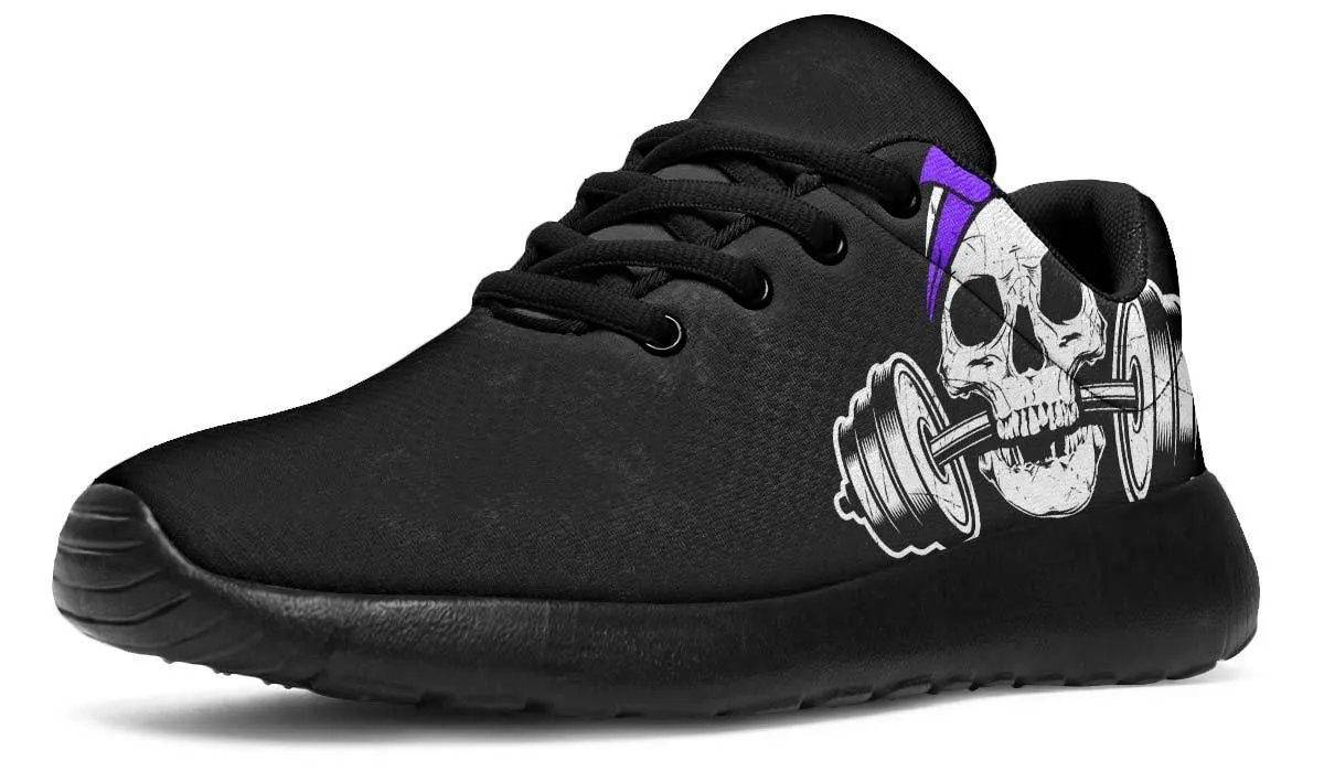 Dumbbell Skull Purple Bandana