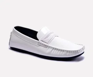 Durbin White Penny Loafers 0130793