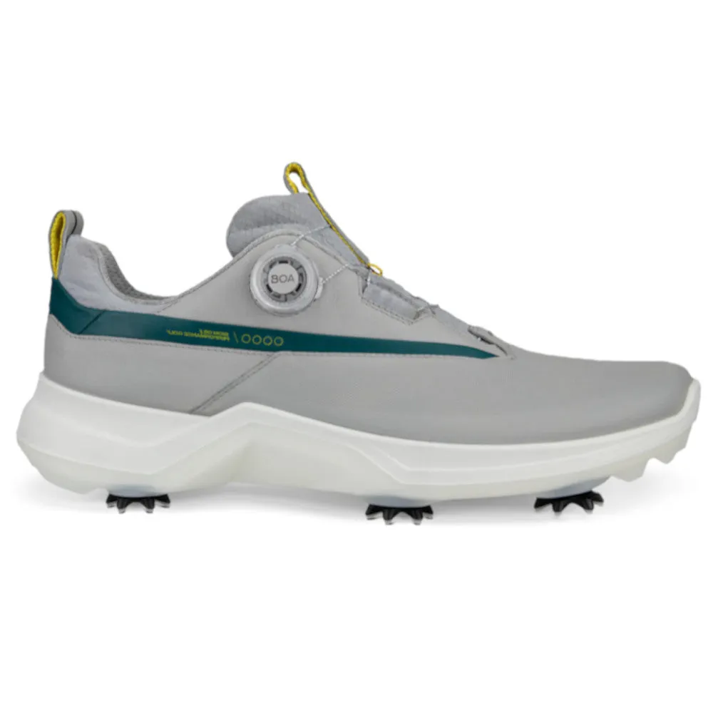 ECCO Golf Biom G5 BOA Spiked Waterproof Shoes - Concrete/Baygreen