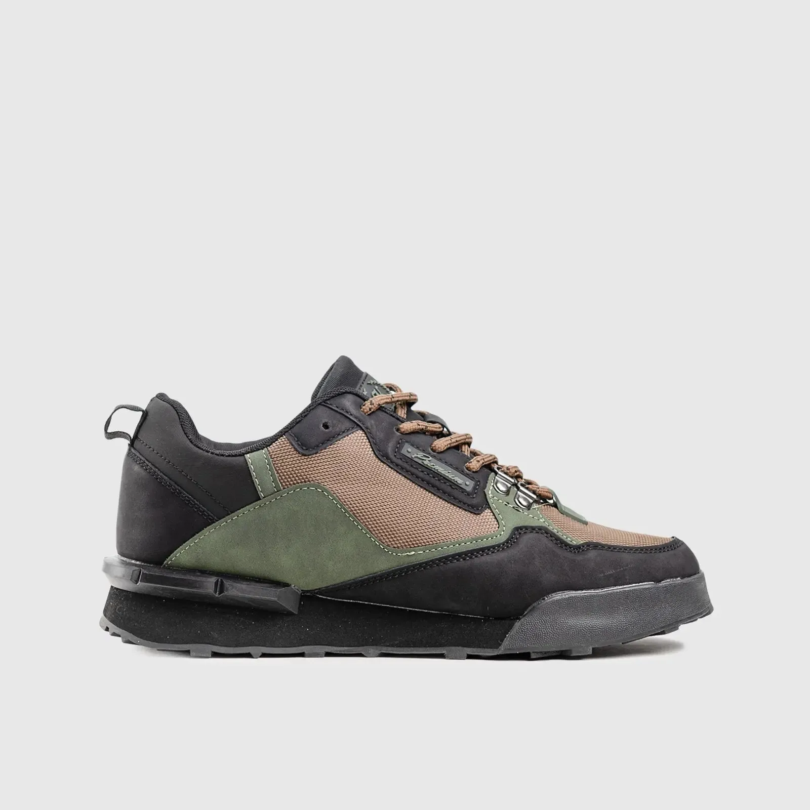 Ednado Mens Sneaker Black/Brown/Green