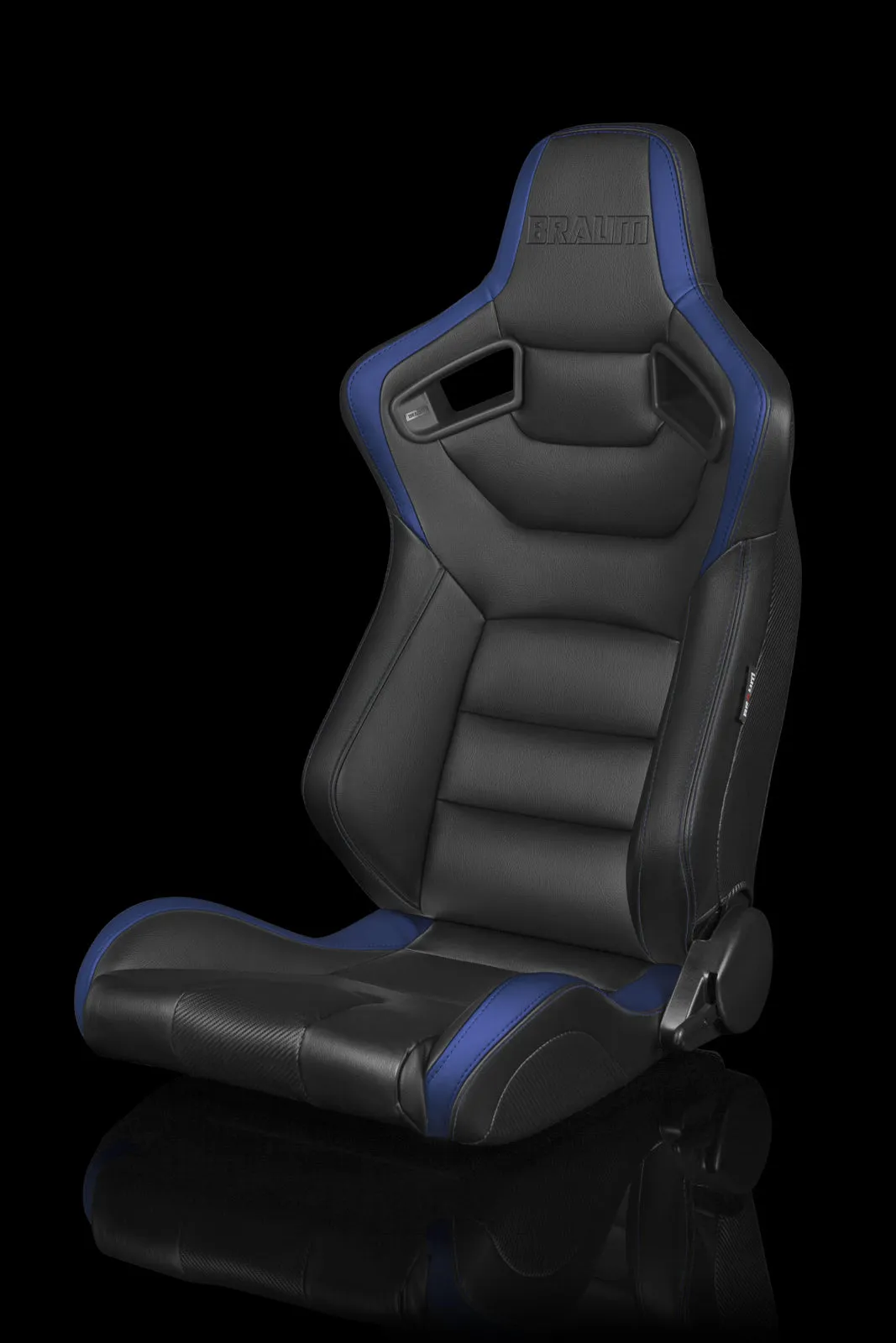 ELITE SERIES RACING SEATS - (BLACK & BLUE) – PAIR