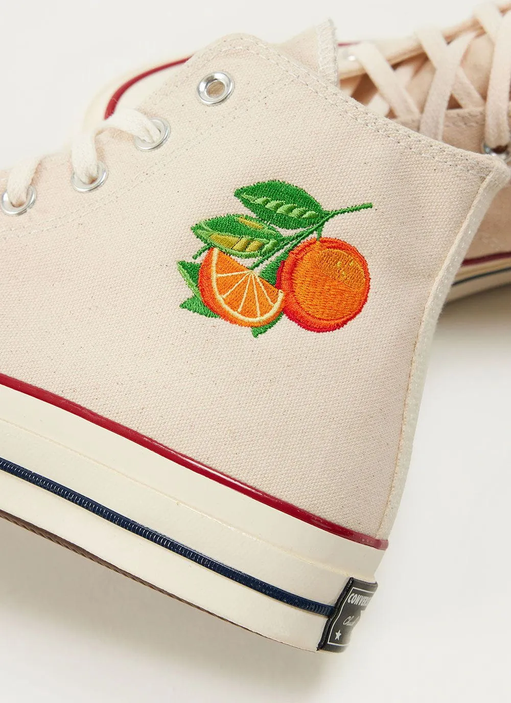 Embroidered 70s | Citrus | Percival Converse | Ecru