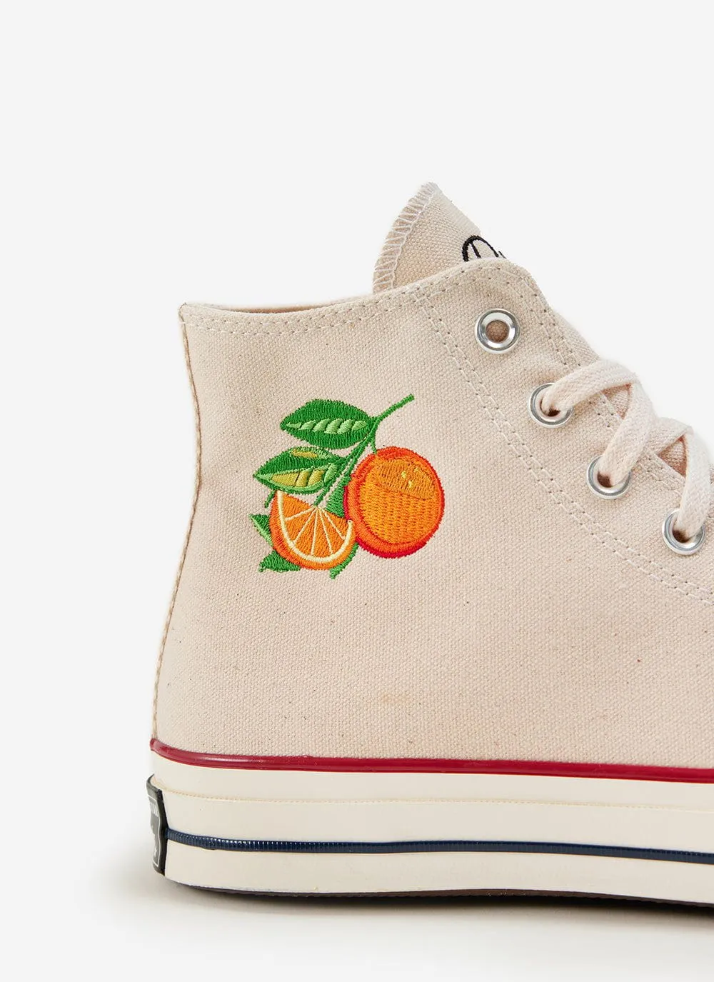 Embroidered 70s | Citrus | Percival Converse | Ecru