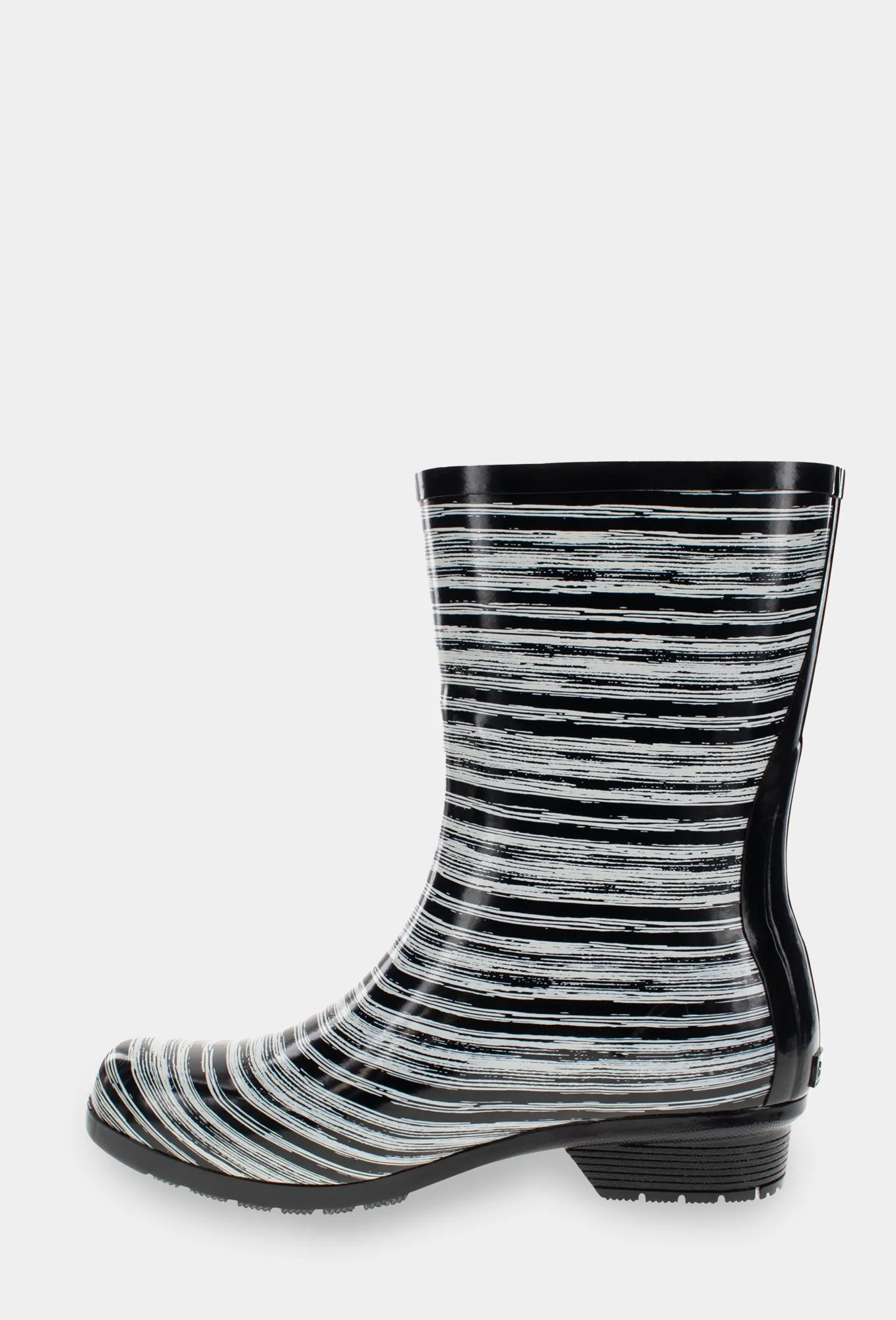 GLOSS DRYBRUSH MID RAIN BOOT - BLACK