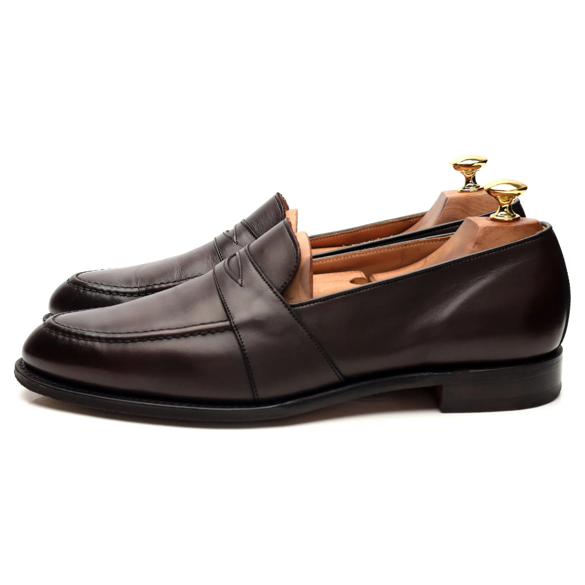 'Gracechurch' Dark Brown Leather Loafer UK 9 F