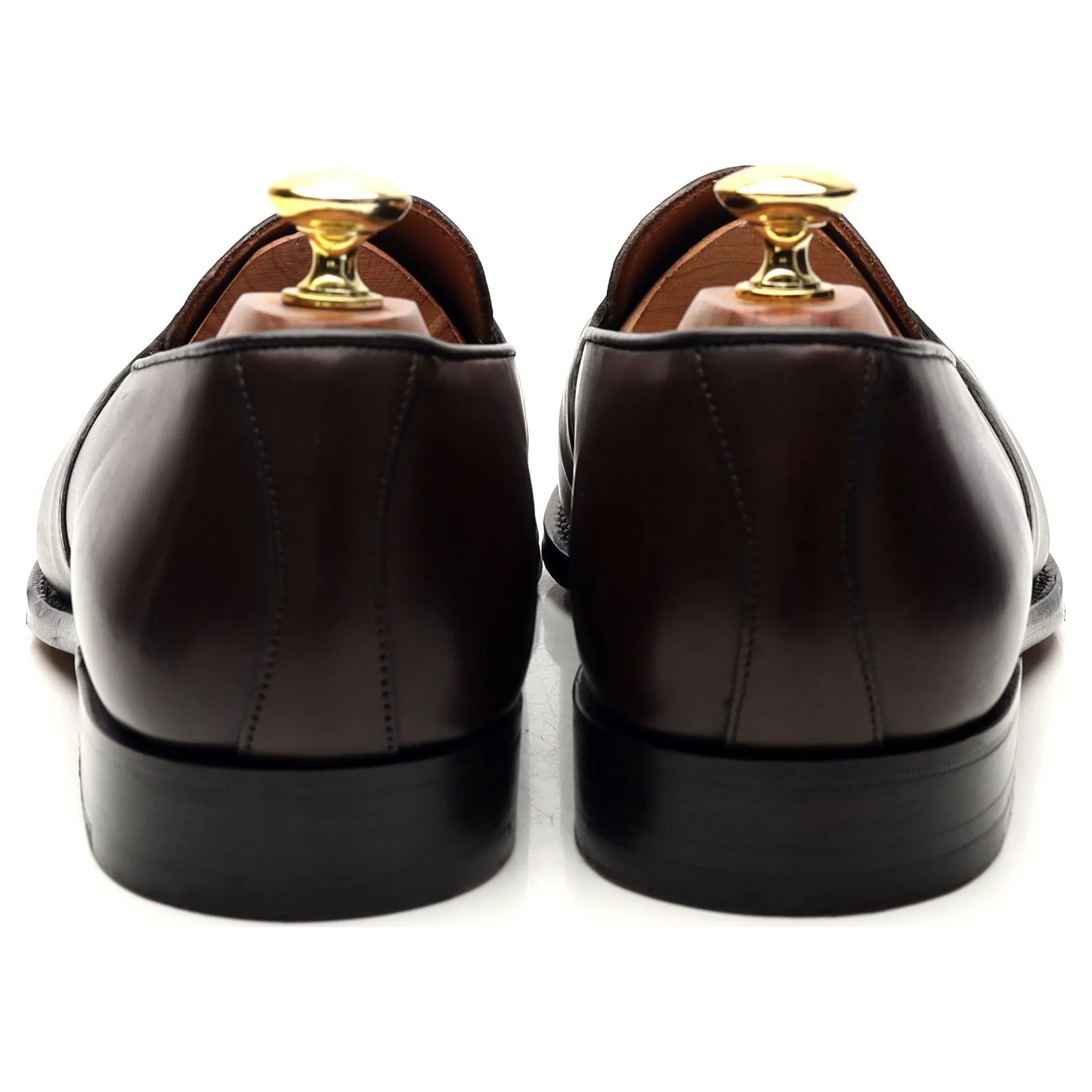 'Gracechurch' Dark Brown Leather Loafers UK 8.5 F