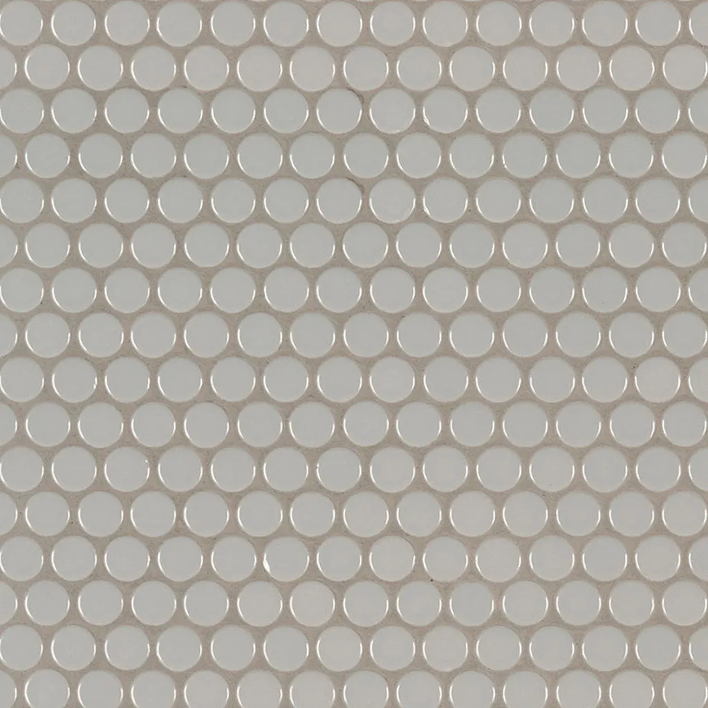 Gray, Penny Round Mosaic - Porcelain Tile