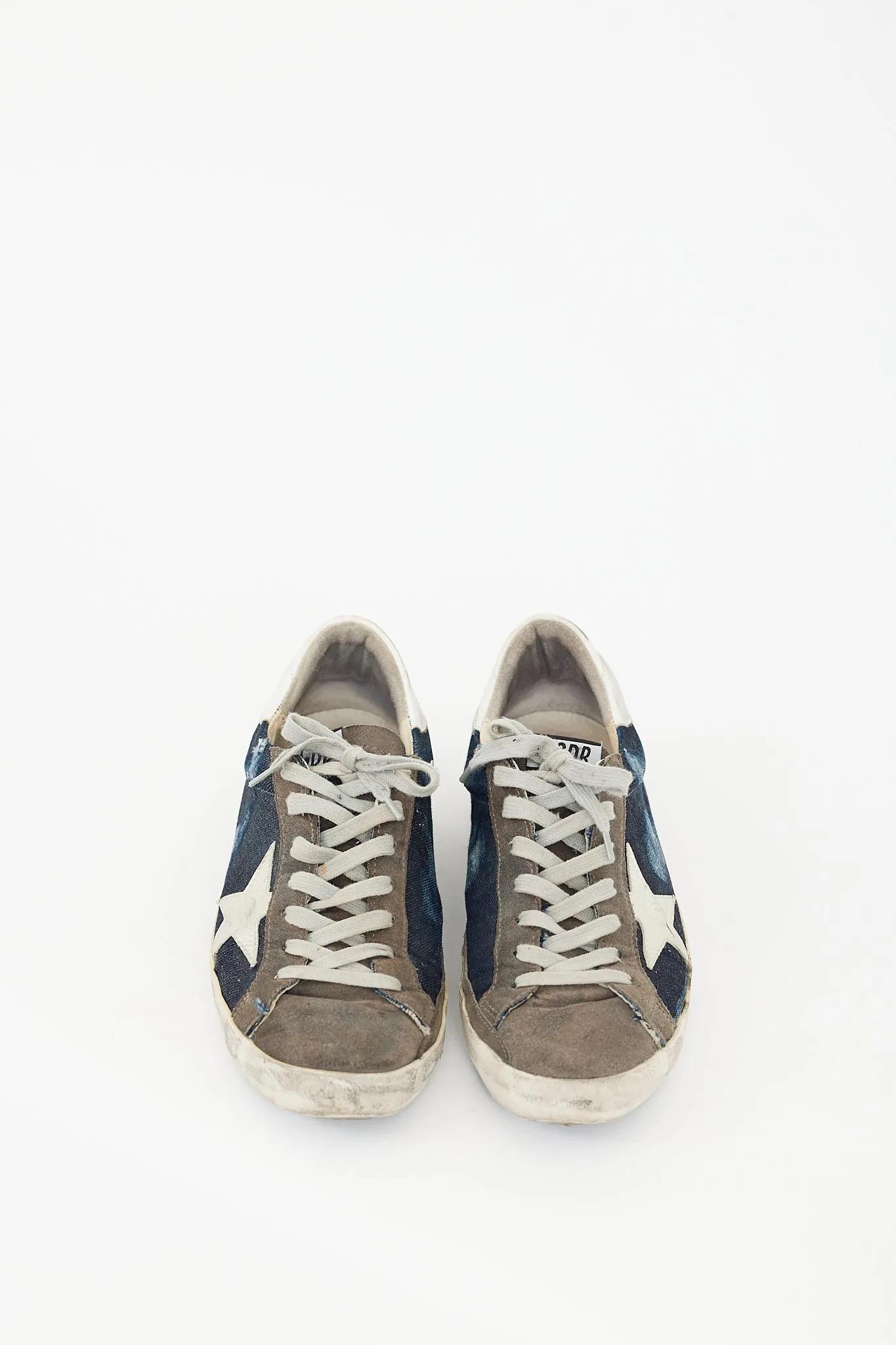 Grey & Navy Superstar Denim Sneaker