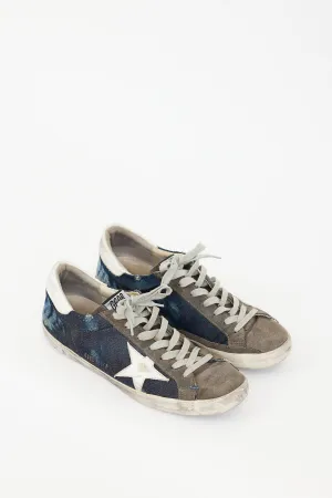 Grey & Navy Superstar Denim Sneaker