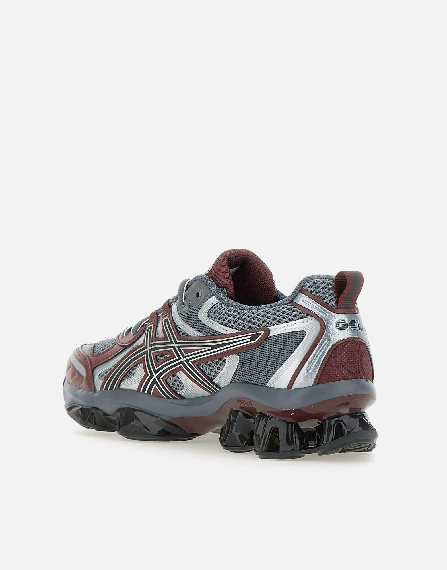 Grey and Burgundy Gel Quantum Sneakers