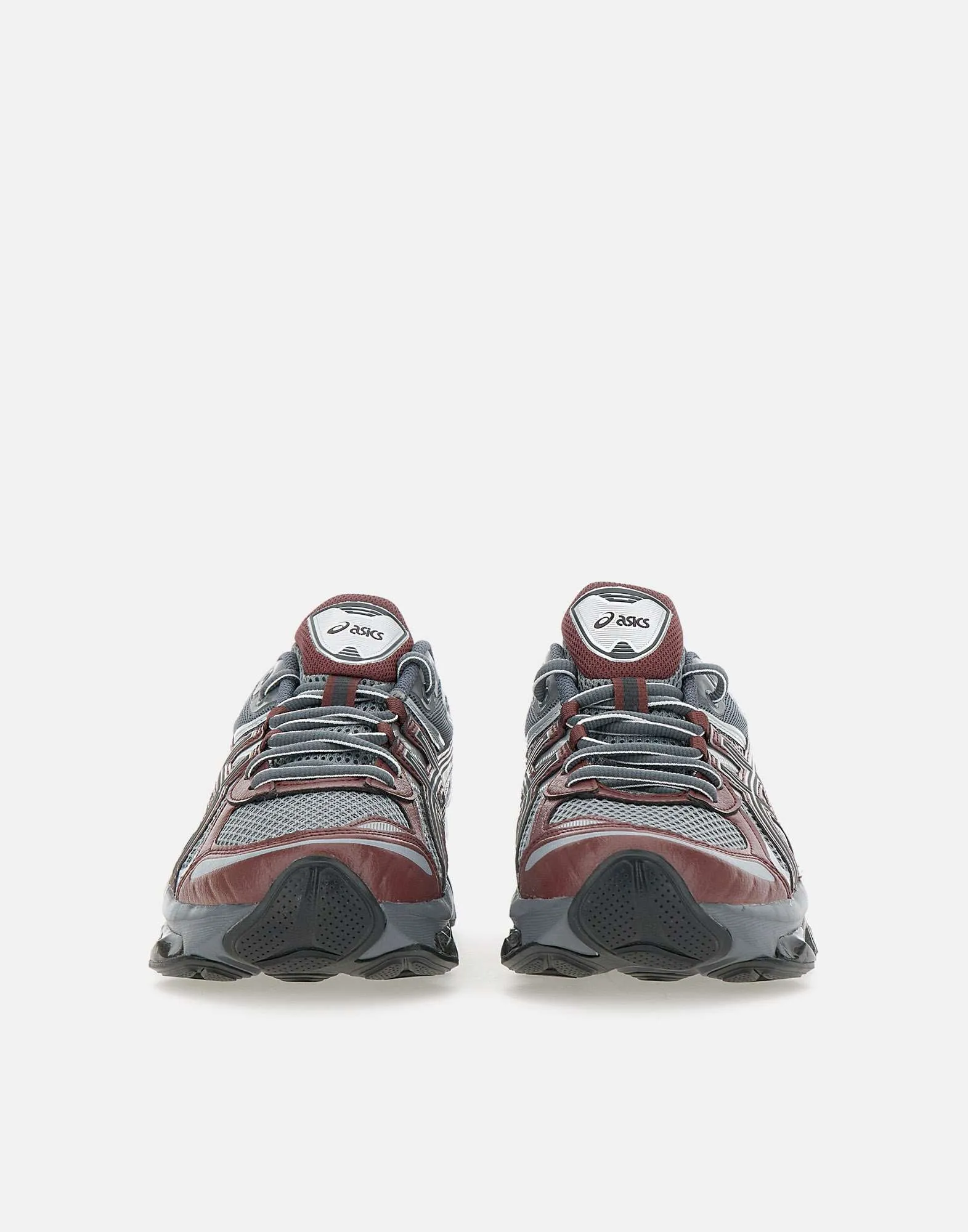 Grey and Burgundy Gel Quantum Sneakers