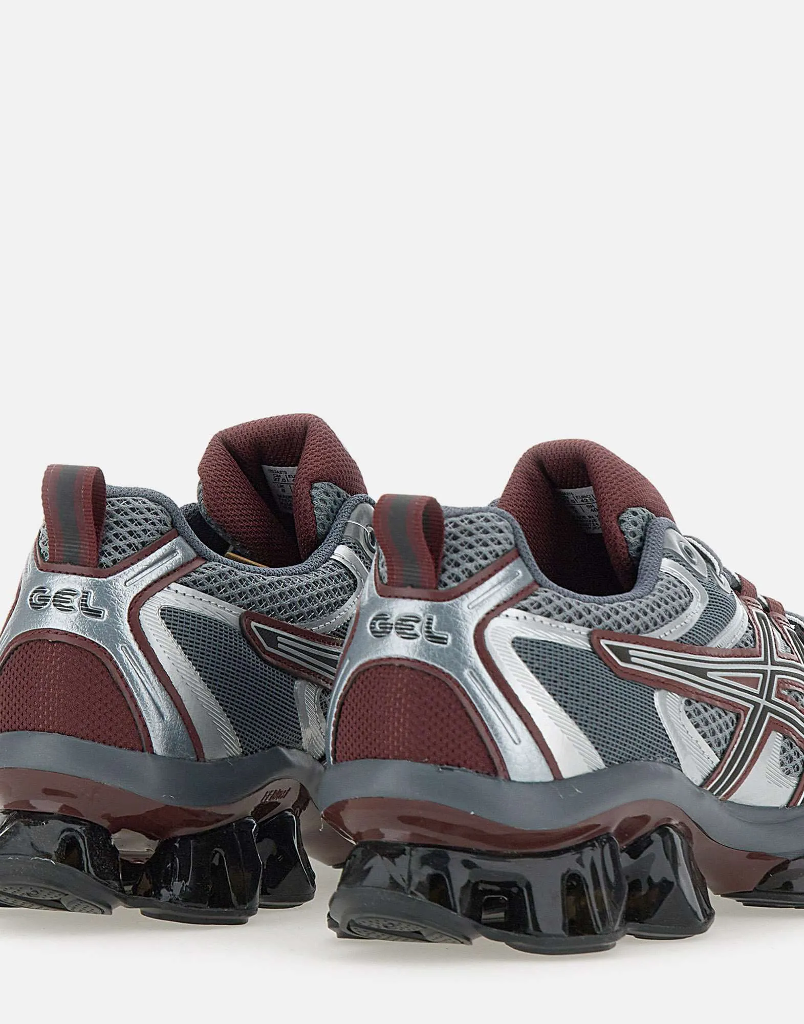 Grey and Burgundy Gel Quantum Sneakers