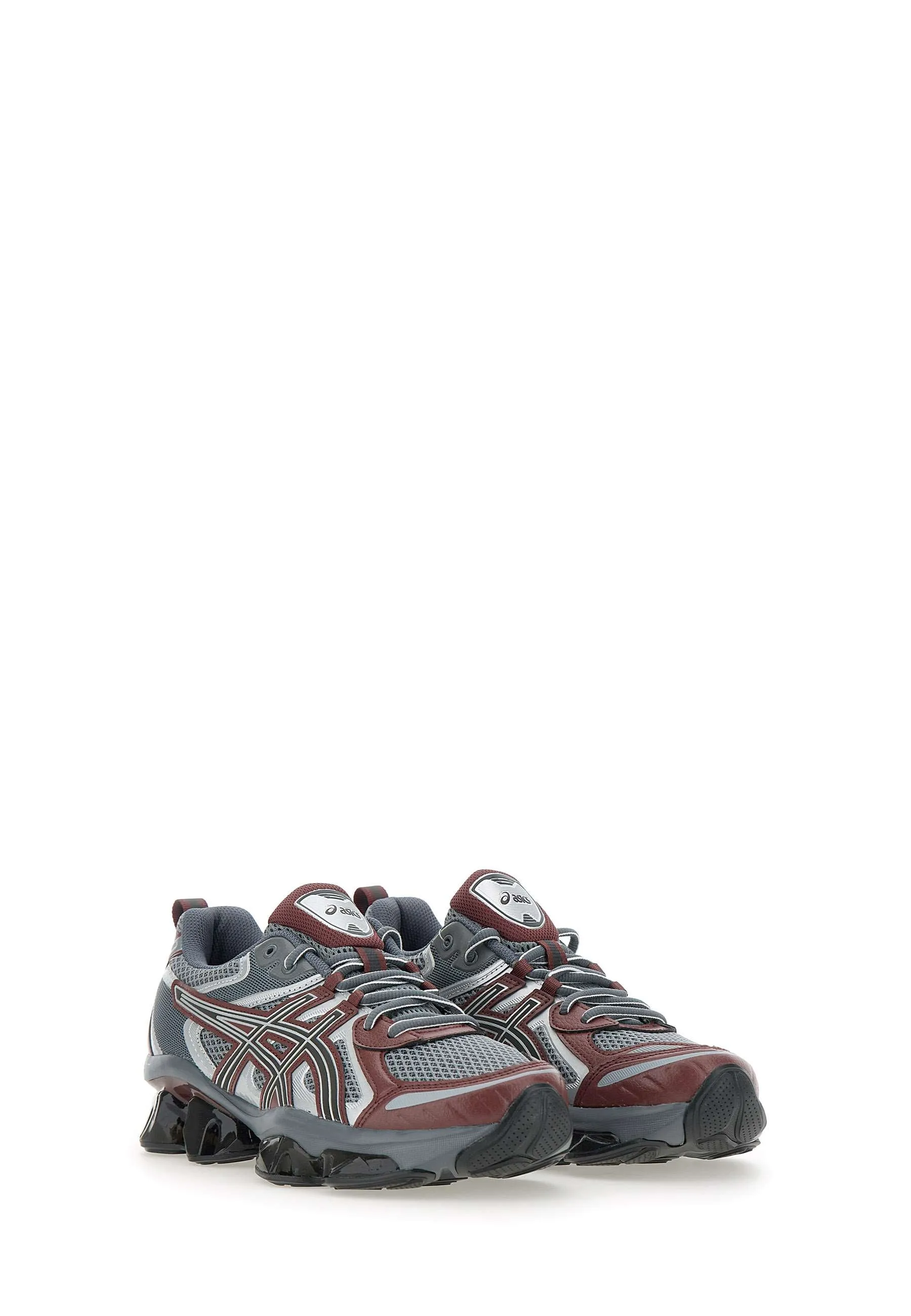 Grey and Burgundy Gel Quantum Sneakers