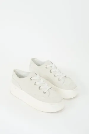 Grey Suede Platform Sneaker