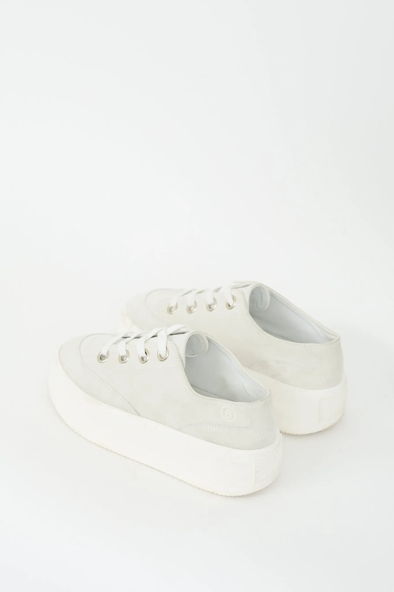 Grey Suede Platform Sneaker