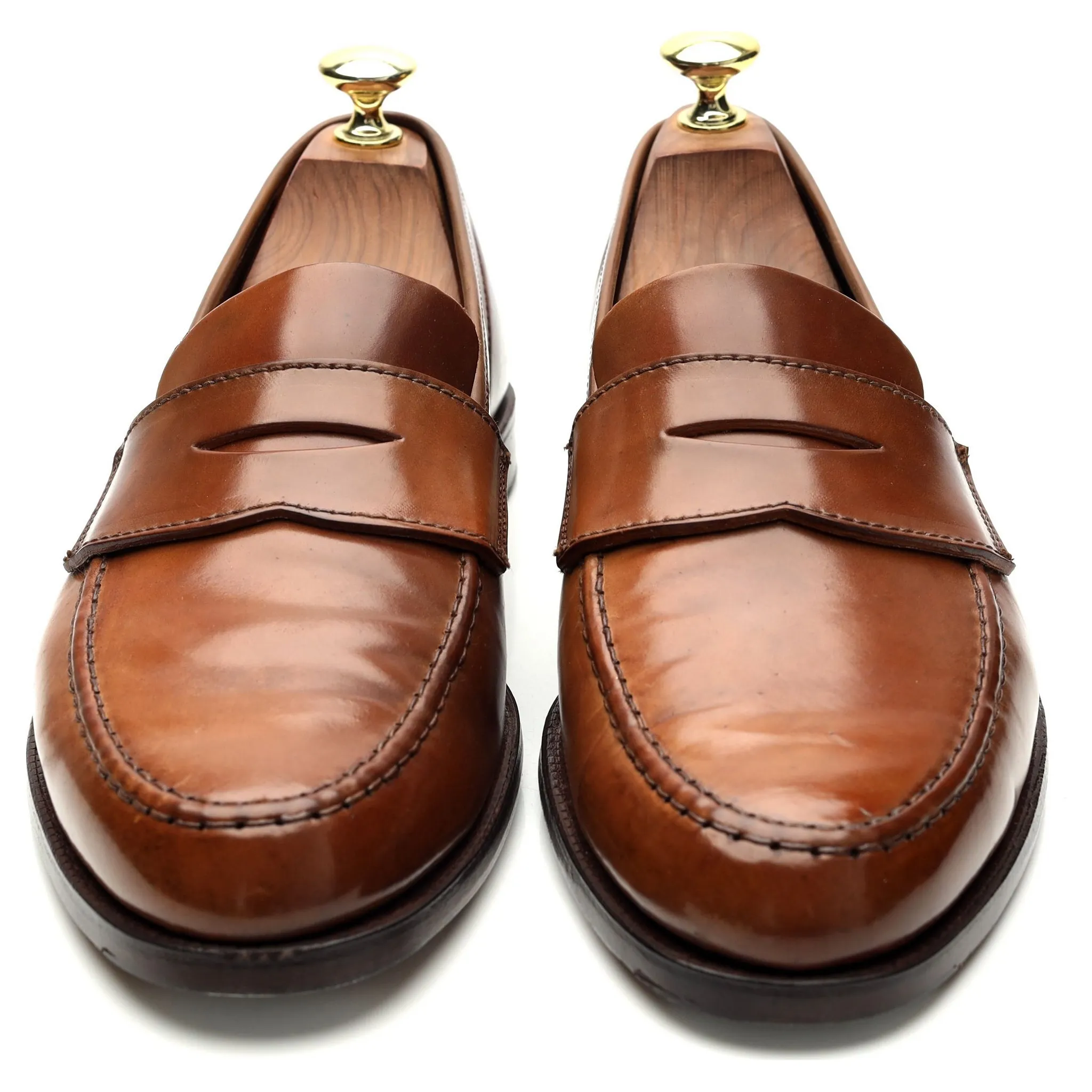 'Harvard 2' Brown Whiskey Cordovan Leather Loafers UK 7 E