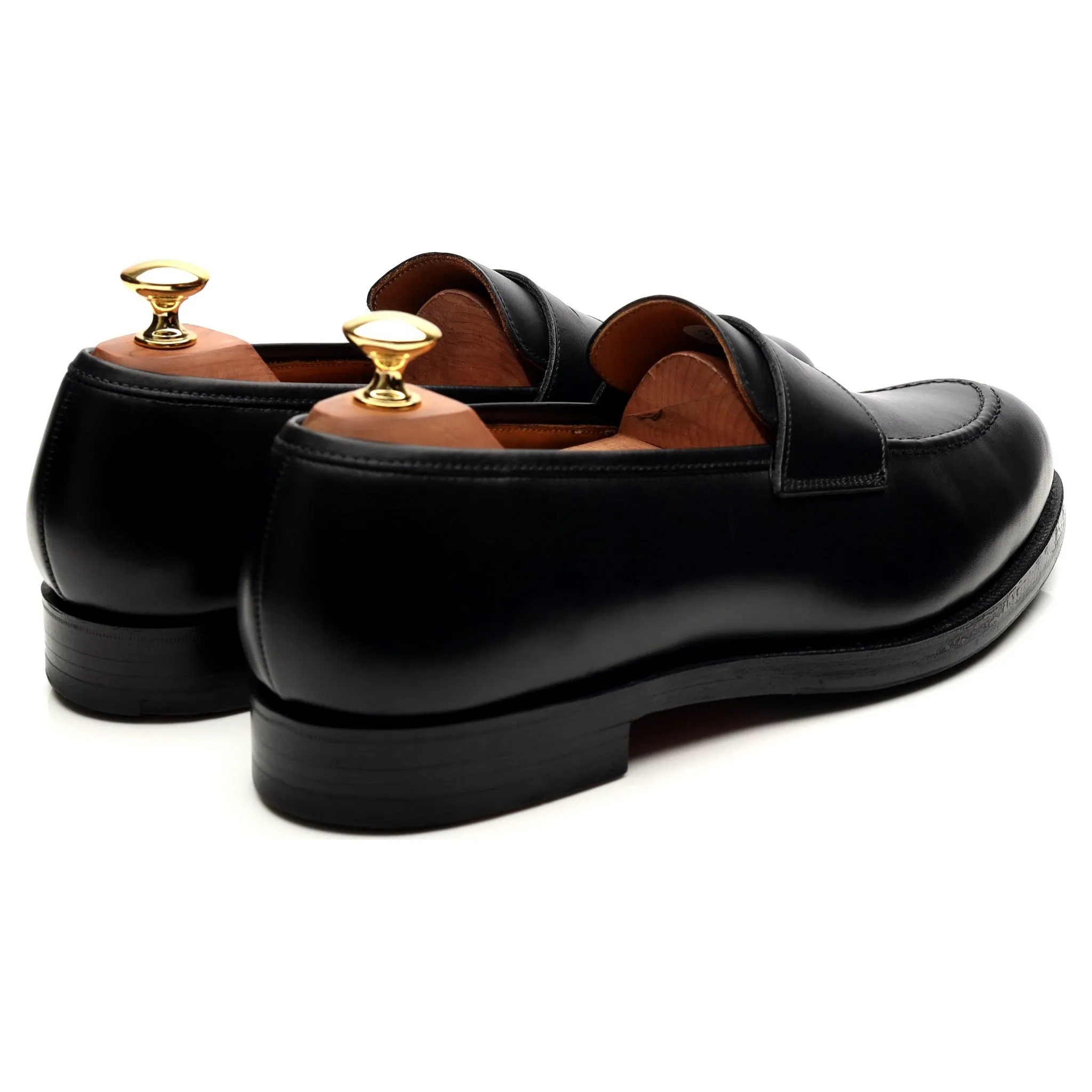 'Henley' Black Leather Loafers UK 9 E