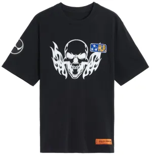 Heron Preston Flaming Skull T-Shirt Black